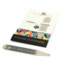 Silver Coloured Shirt Collar Stiffener / Stays 6.5 cm Long